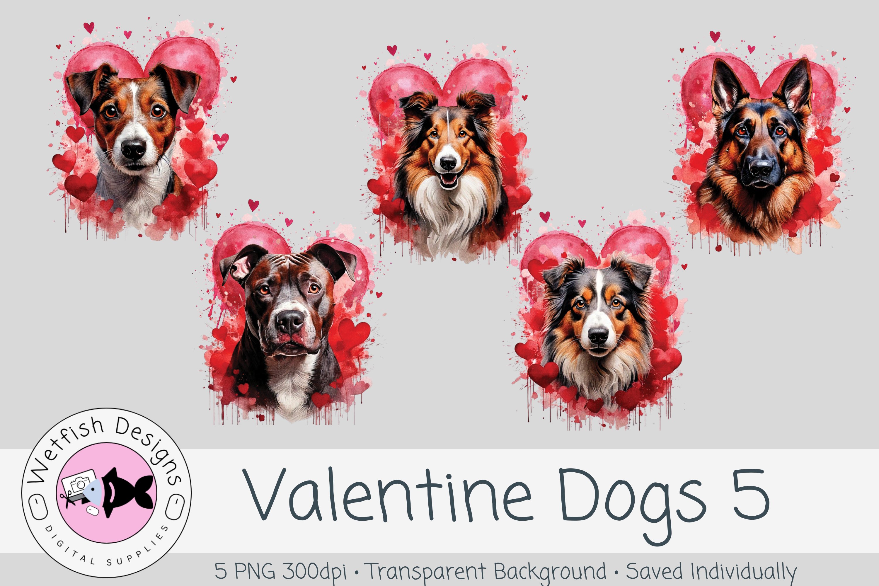 Valentine Dogs Set 5