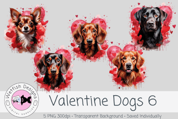 Valentine Dogs Set 6