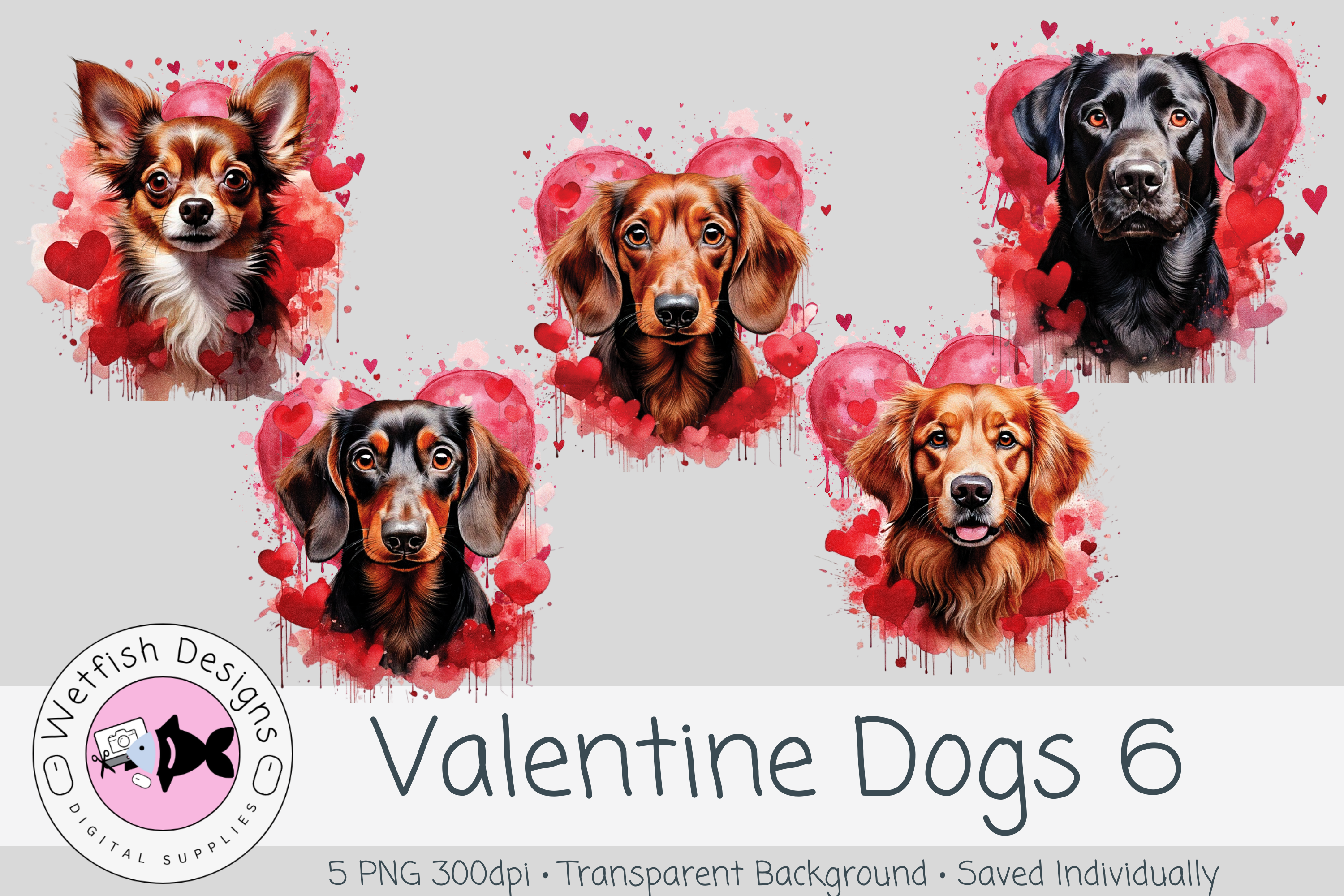 Valentine Dogs Set 6