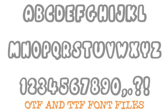 Chunky Outline Doodle Font - Preview 1