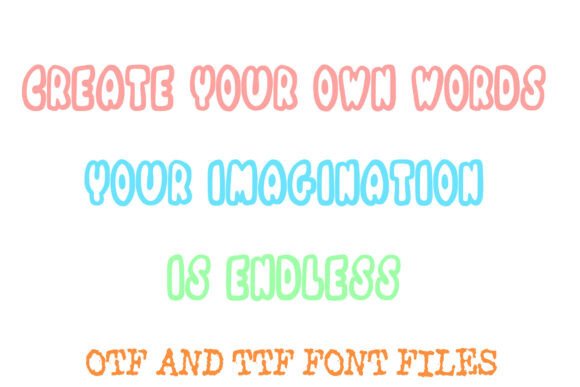 Chunky Outline Doodle Font - Preview 2