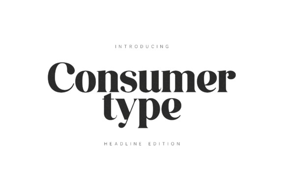 Consumer Type editorial font