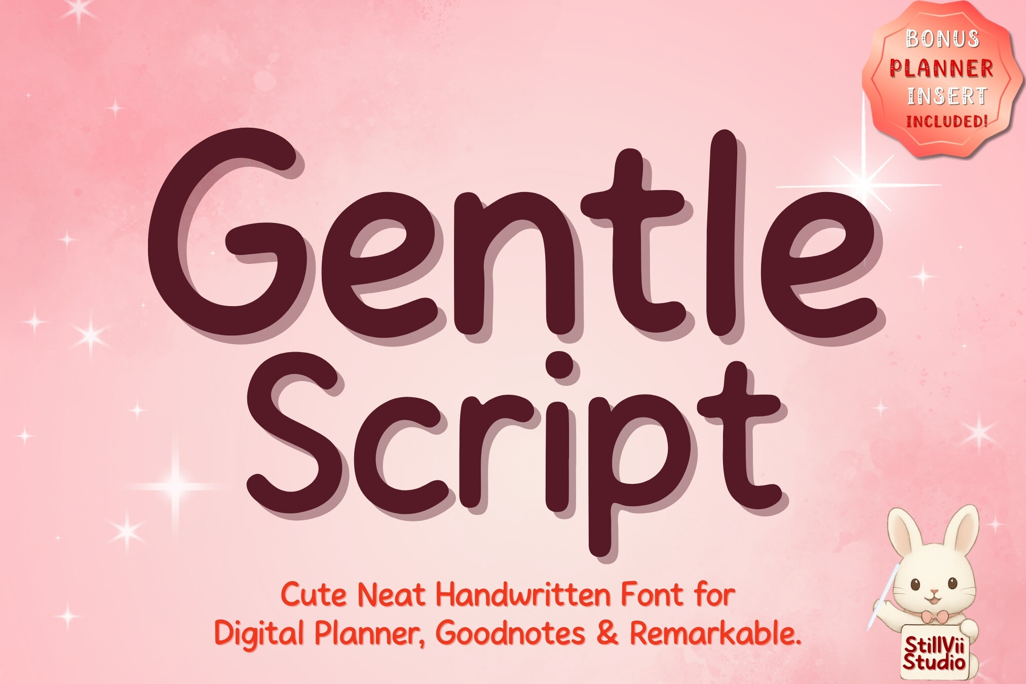 Gentle Script preview, soft script font for holiday card labels
