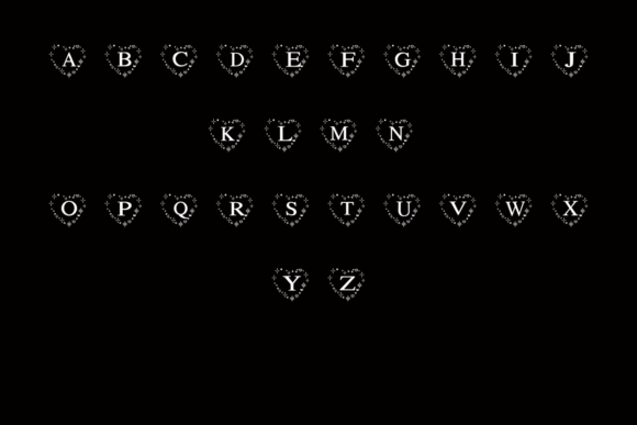 Heart Magic Font PNG with transparent background - Preview 2