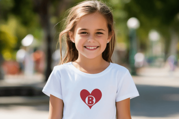 Kids Valentine Heart Font PNG with transparent background - Preview 1