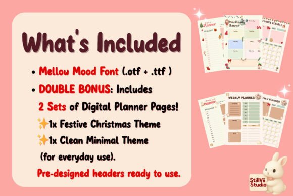 Mellow Mood Font PNG with transparent background - Preview 1