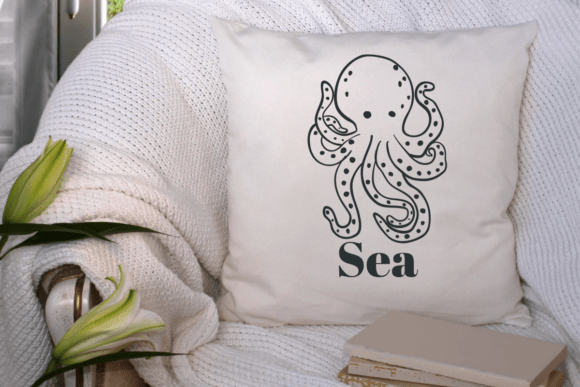Sea Doodle Font PNG with transparent background - Preview 6