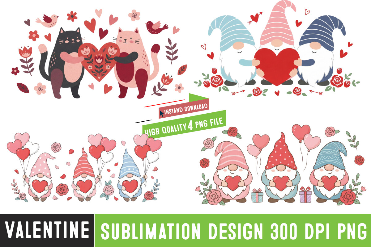 Valentine's Day Sublimation Design
