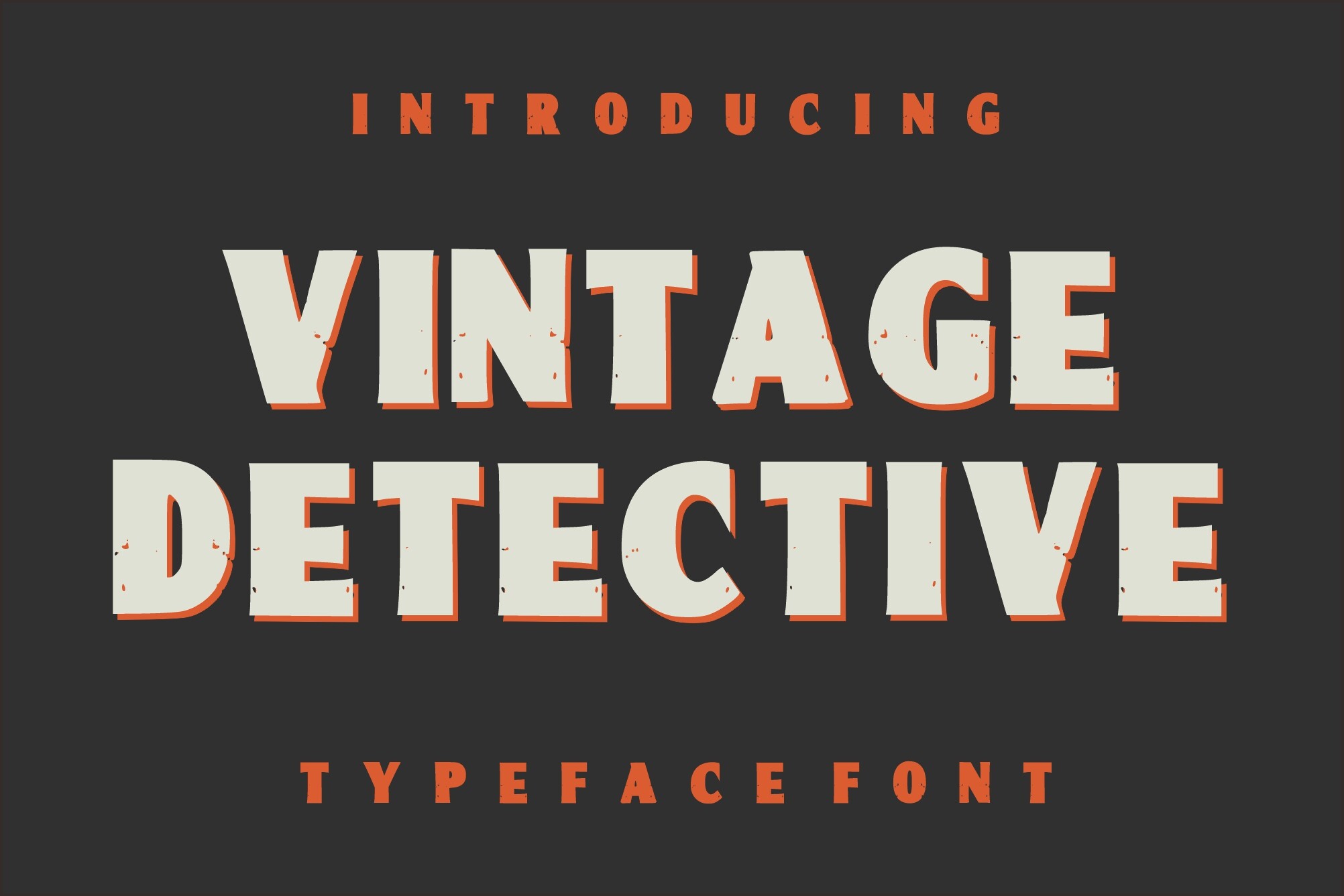 Vintage Detective preview: vintage grunge poster typeface