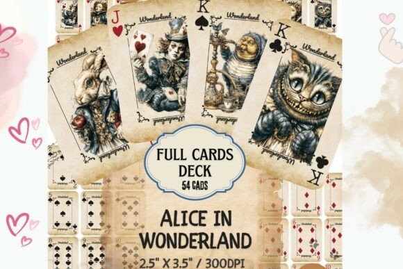 Alice in Wonderland Playing Cards Deck