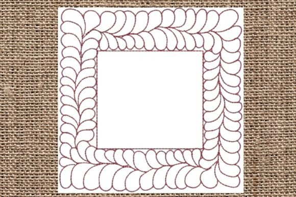 Feather Embroidered Border/Frame