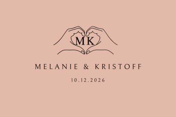 Heart Emblem Monogram Font PNG with transparent background - Preview 3