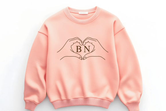 Heart Emblem Monogram Font PNG with transparent background - Preview 4