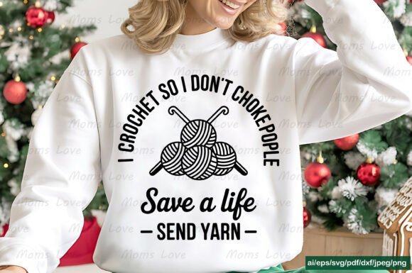 I CROCHET so I DON'T CHOKE PEOPLE PNG