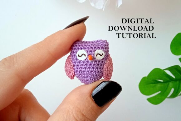 Miniature Crochet Owl Making Tutorial Graphic Crochet Patterns By Lenasminiland
