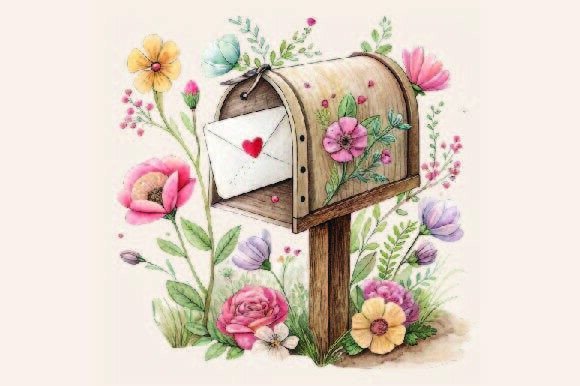 Whimsical Valentine's Day Gráfico Ilustraciones Imprimibles Por Printable-Graphics
