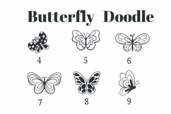 Butterfly Doodle Font - Preview 3