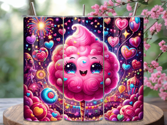 Cotton Candy Valentines Day Tumbler Wrap Grafik Wraps für Becher Von SAVA STORE