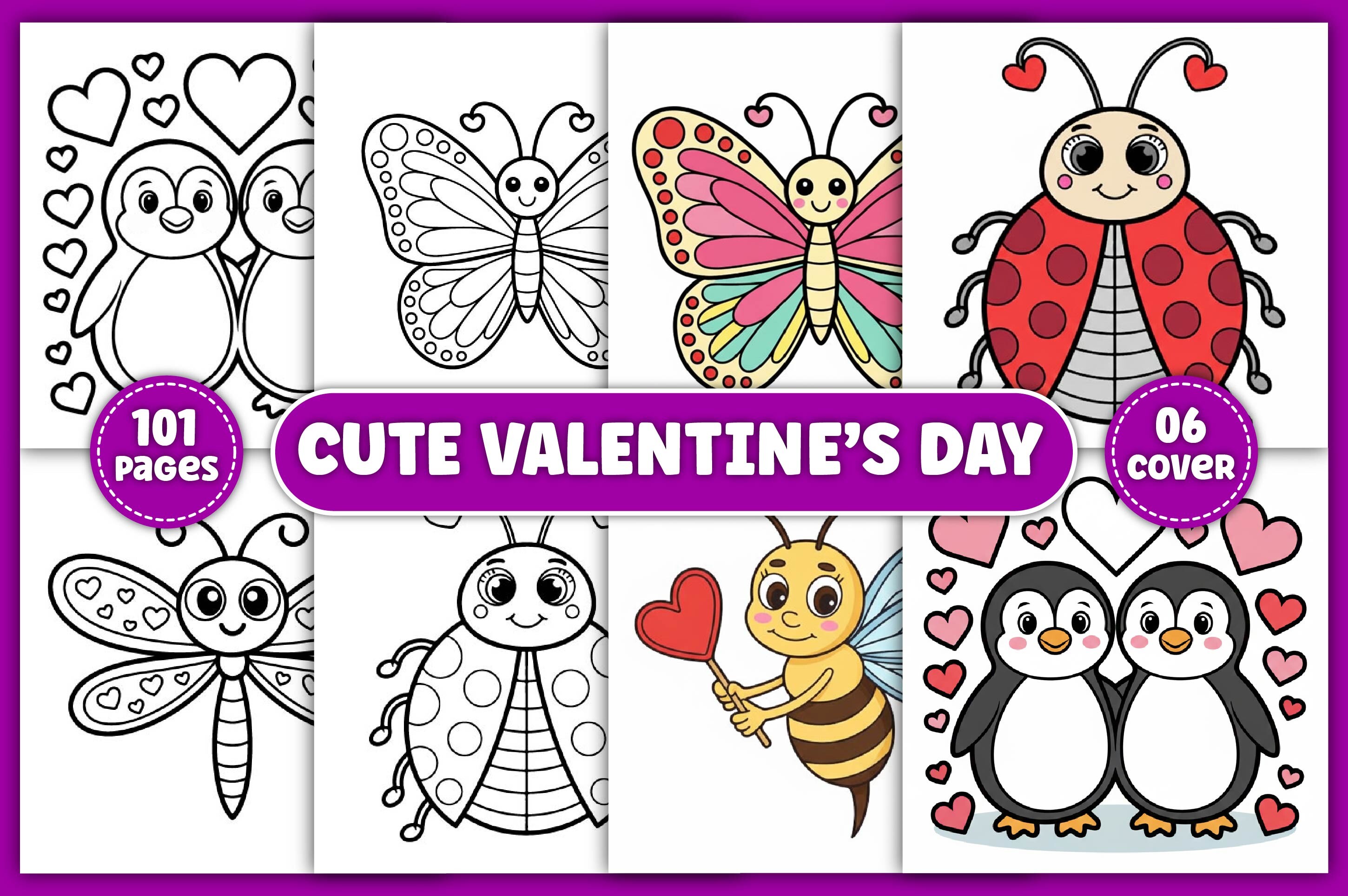Cute Valentine's Day Coloring Pages Kids