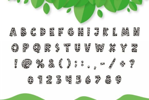 Giraffe Texture Font - Preview 4