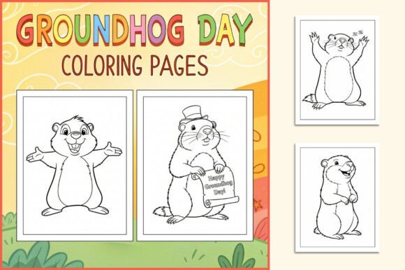 Groundhog Day Coloring Pages