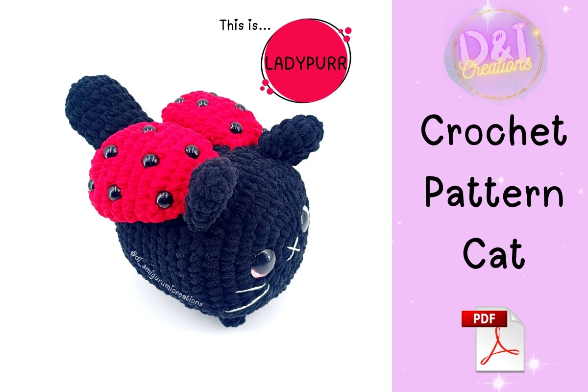Ladybug Cat Crochet Pattern Amigurumi