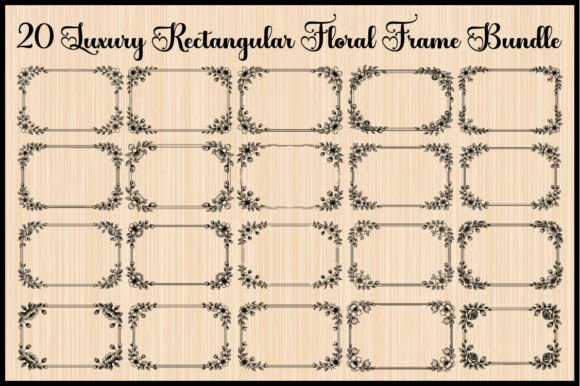 Luxury Rectangular Floral Frame Bundle
