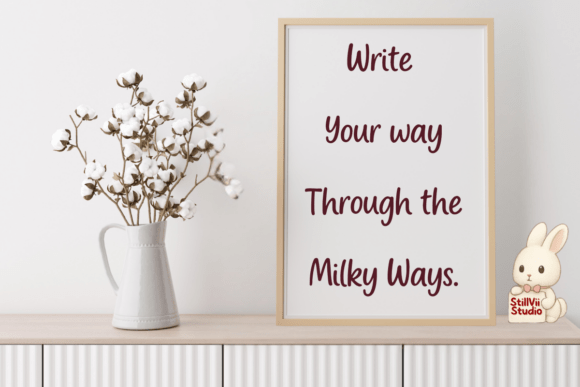 Milky Ways Font PNG with transparent background - Preview 6