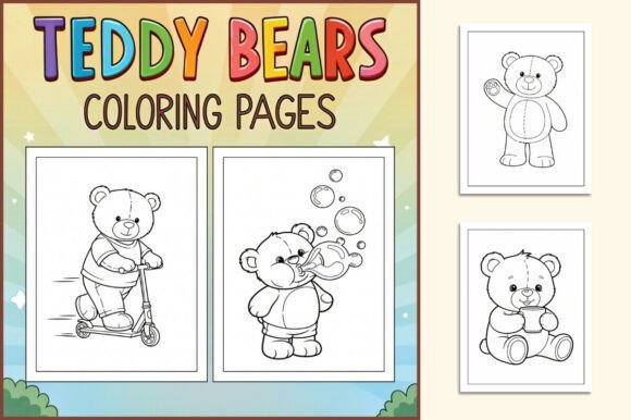 Teddy Bears Coloring Pages for Kids