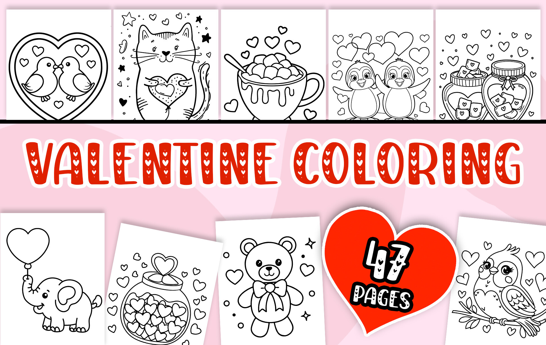 Valentine’s Day Coloring Pages for Kids