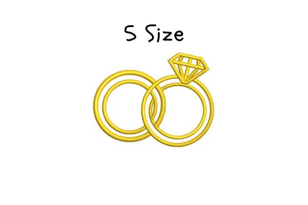 Wedding Rings Embroidery Design
