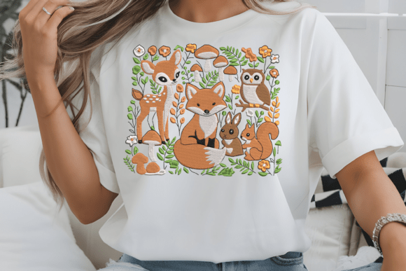 Woodland Forest Animal Fox Deer Owl