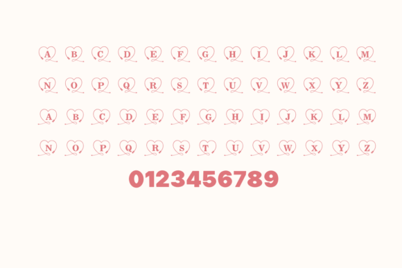 Arrow Heart Monogram Font - Preview 1