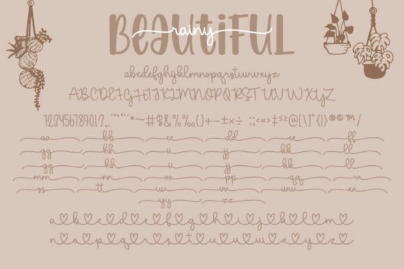 Beautiful Rainy Duo Font - Preview 6