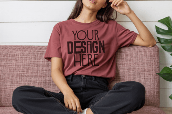 Bella Canvas 3001 Heather Maroon T-Shirt