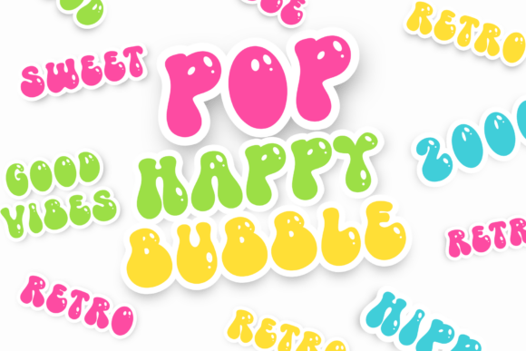 Bubble Pop Retro Font - Preview 1
