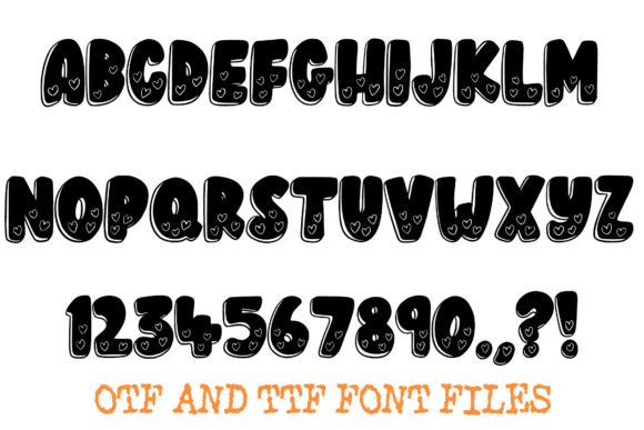 Chunky Heart Valentines Font - Preview 1