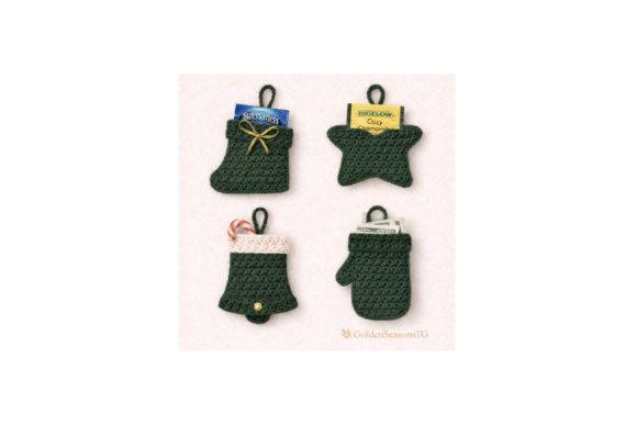 Crochet Gift Card Holder Pattern Set 4