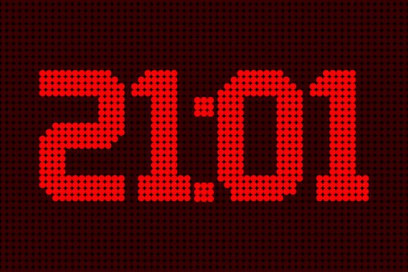 Digital Wall Clock Font - Preview 1