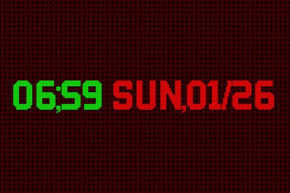 Digital Wall Clock Font - Preview 5