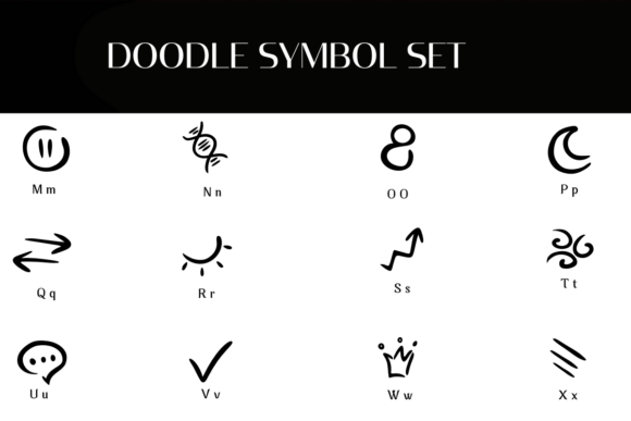 Doodle Symbol Set Font - Preview 2