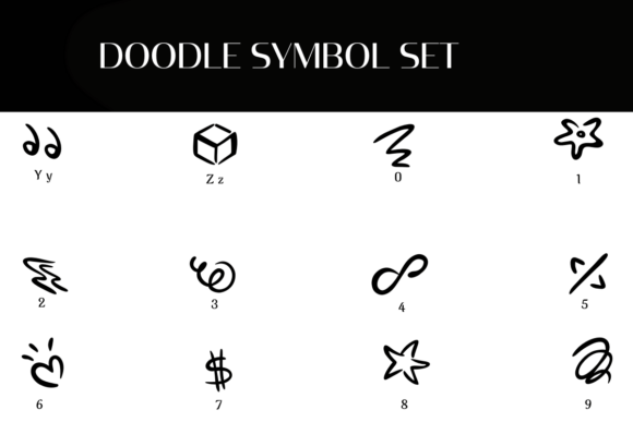 Doodle Symbol Set Font - Preview 3