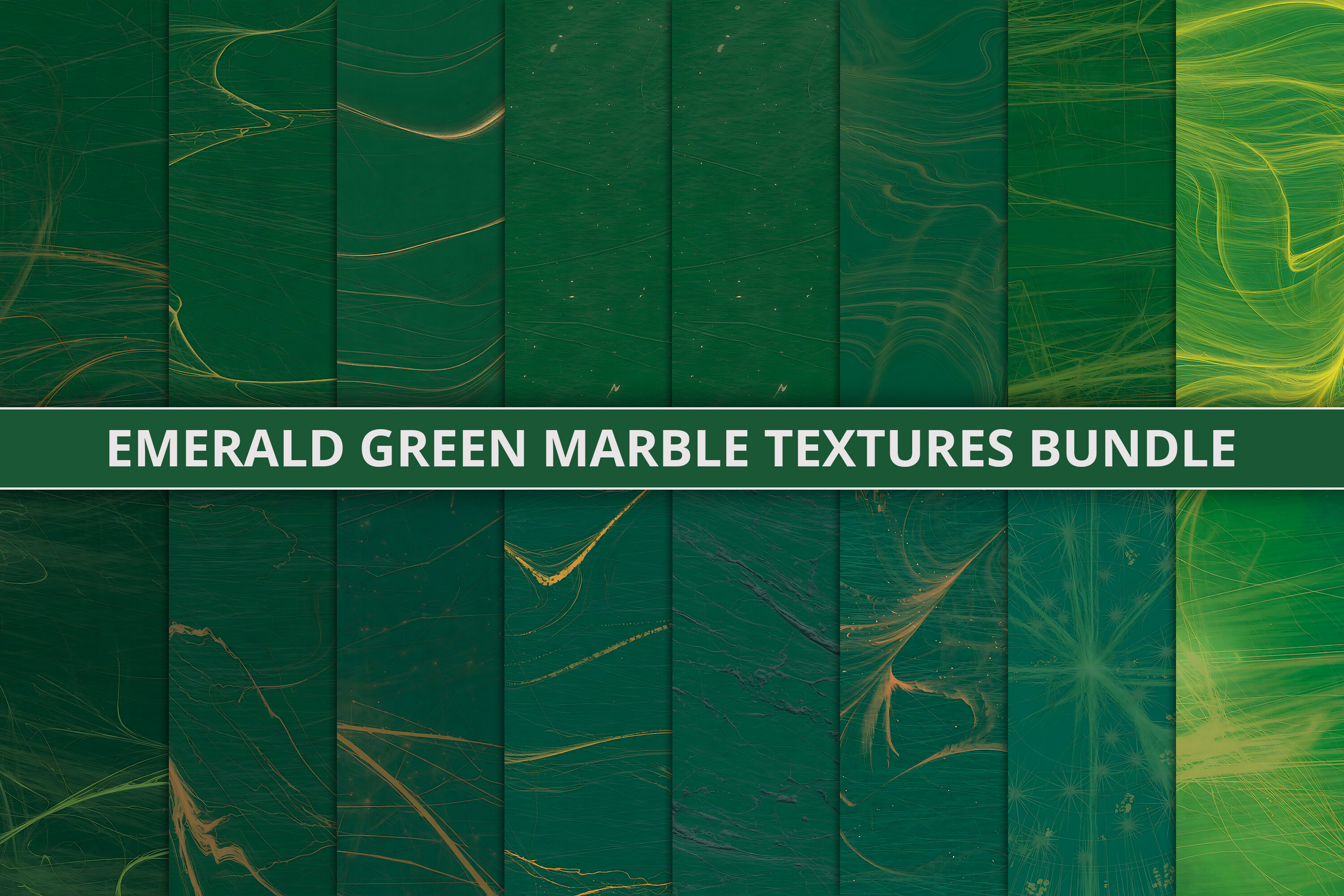 Emerald Green Marble Textures Bundle