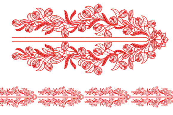 Floral Border Embroidery Design
