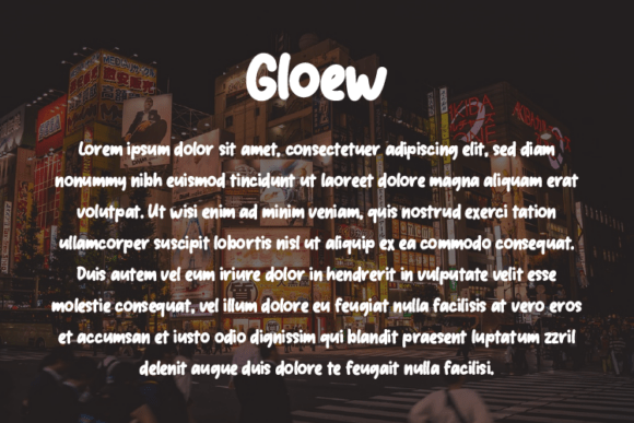 Gloew Font PNG with transparent background - Preview 2