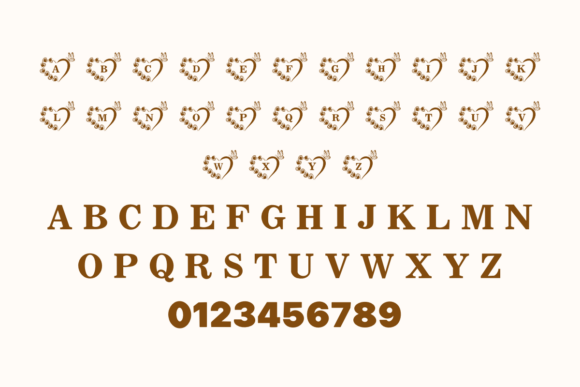 Heart Monogram Font - Preview 1