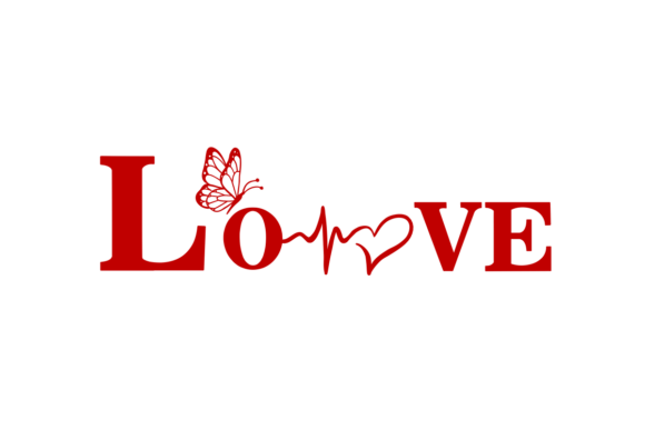 Heartbeat Love Font PNG with transparent background - Preview 2