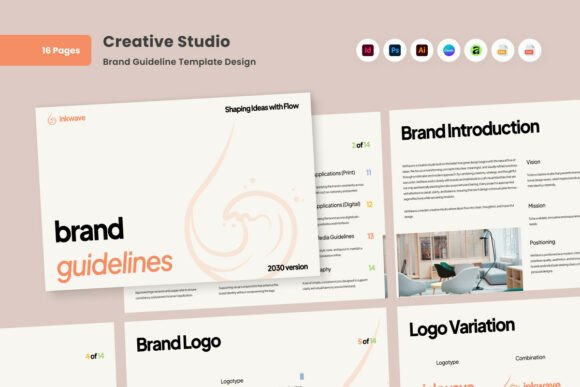 Inkwave Creative Studio magazine-style brand guidelines design