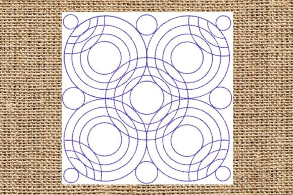 Interlocking Circles Geometric Block