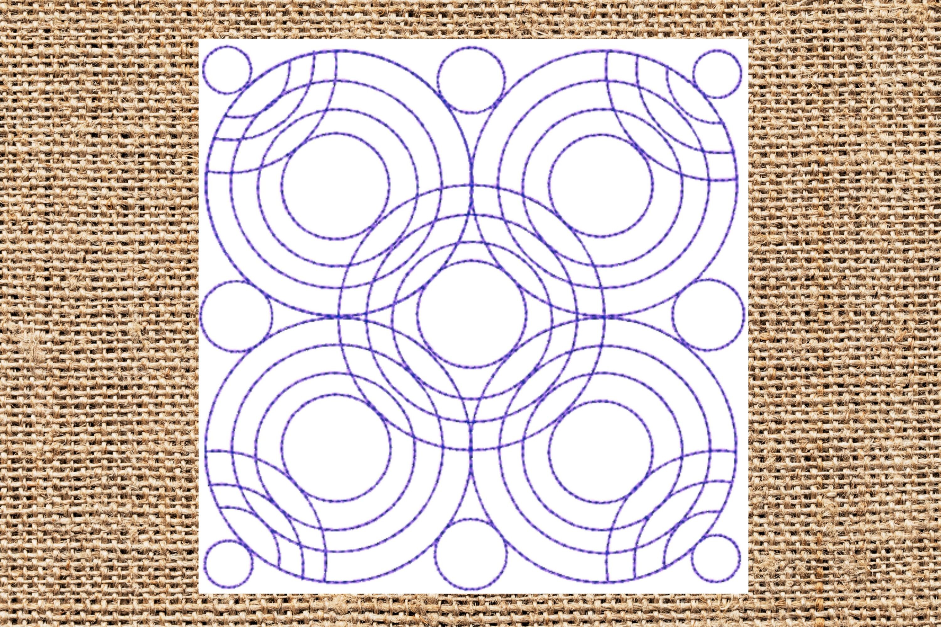 Interlocking Circles Geometric Block